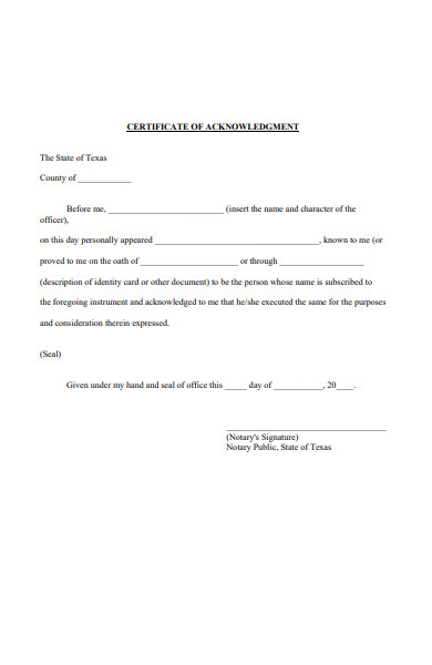 acknowledgment form sample