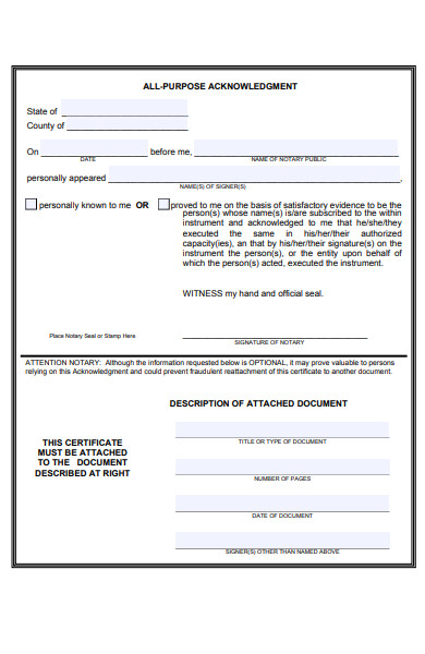 Free 51 Acknowledgment Forms In Pdf Ms Word 3660