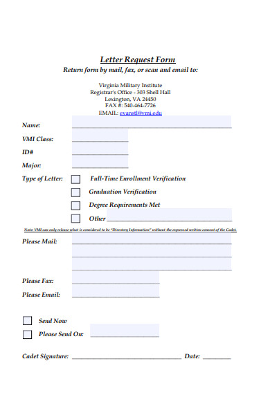 FREE 49+ Letter Request Forms in PDF | Ms Word