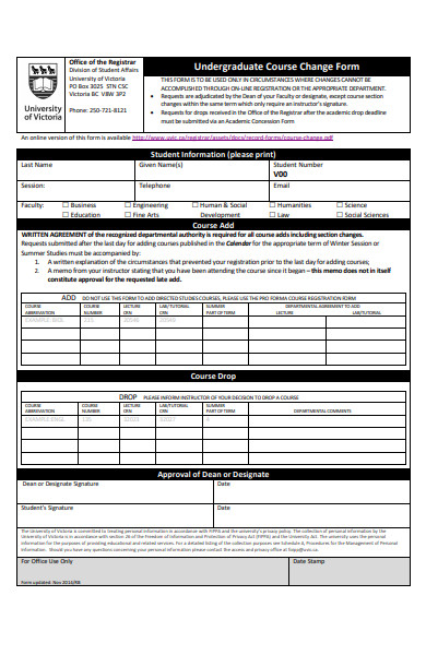 FREE 51+ Change Forms in PDF | MS Word | Excel