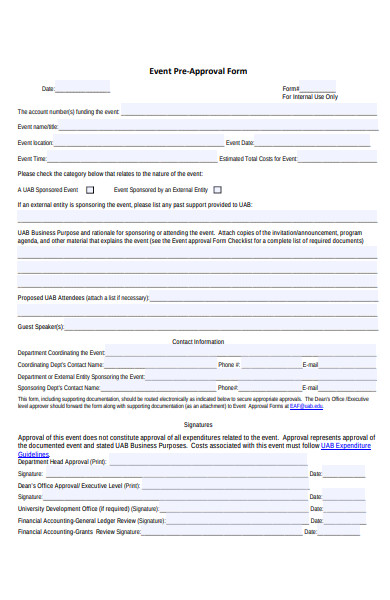 Free 51 Approval Forms In Pdf Ms Word Excel 7999