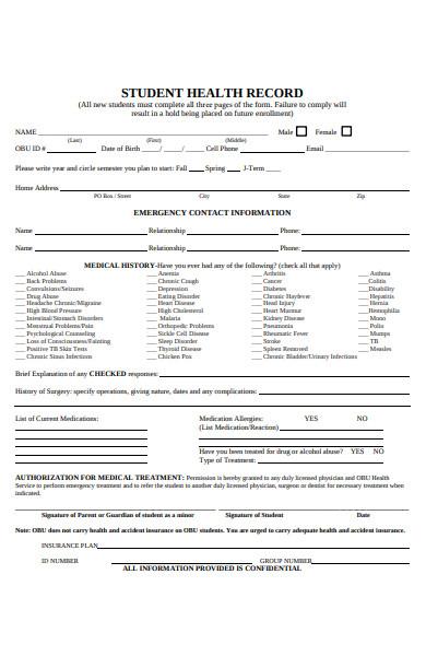 Free 35 Medical Record Forms Download How To Create Guide Tips 2936