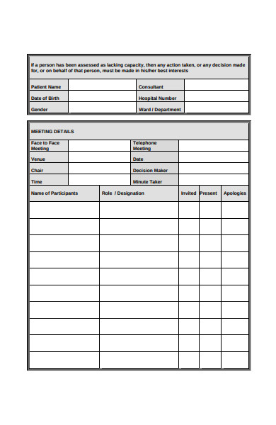 FREE 43+ Meeting Forms in PDF | Ms Word | Excel