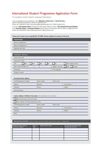 FREE 51+ Student Forms in PDF | Ms Word | Excel