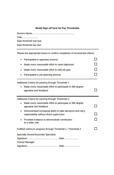 job planning sign off form