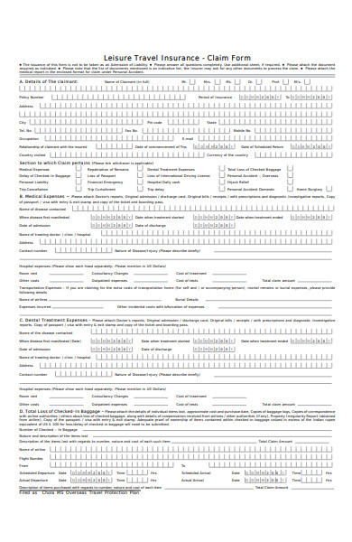 ergo travel insurance claim form pdf