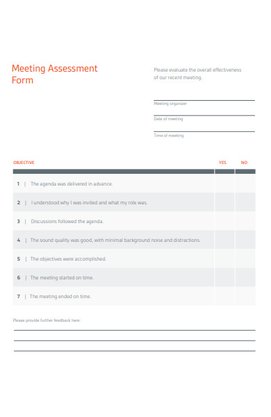meeting assessment form
