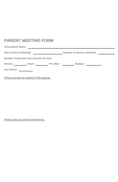 FREE 43+ Meeting Forms in PDF | Ms Word | Excel