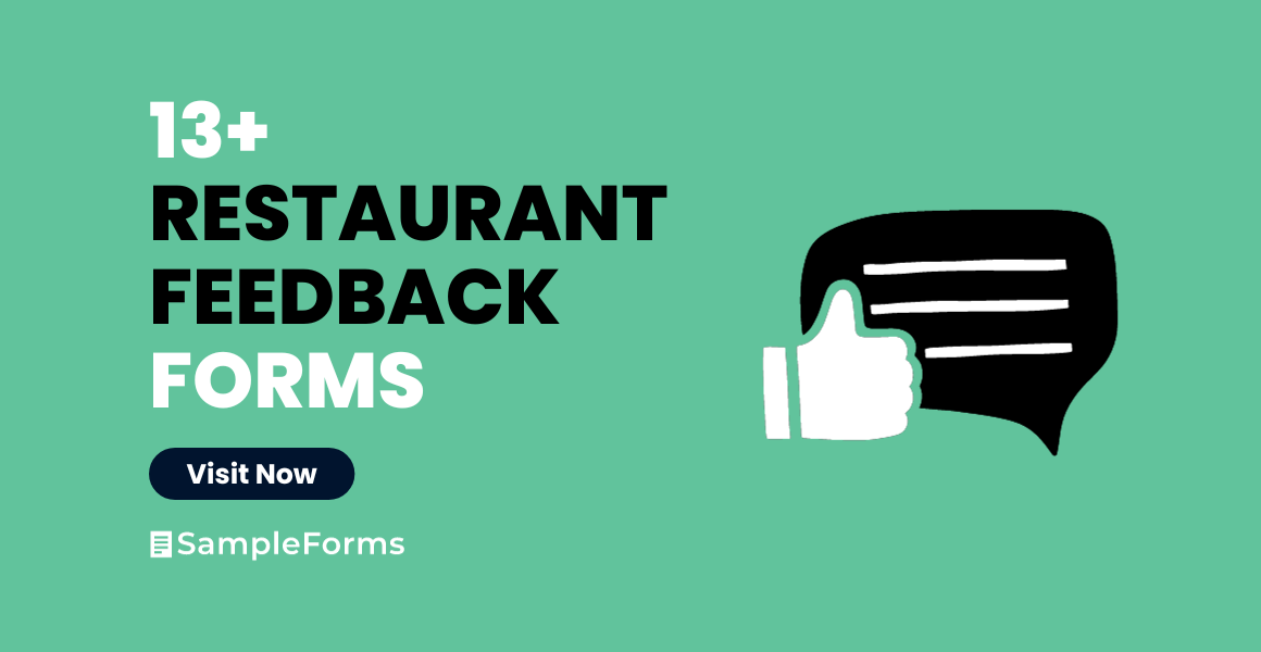restaurant feedback forms