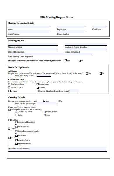 FREE 43 Meeting Forms In PDF Ms Word Excel