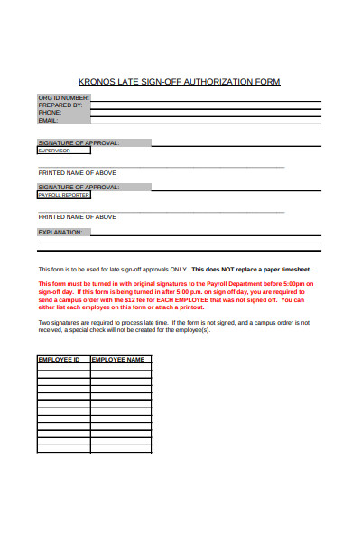 Free 51 Sign Off Forms In Pdf Ms Word Excel