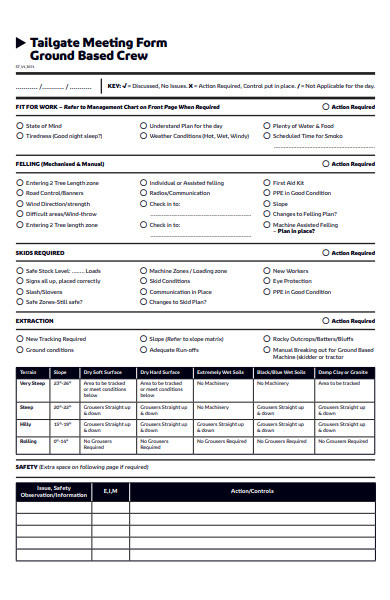 simple meeting form