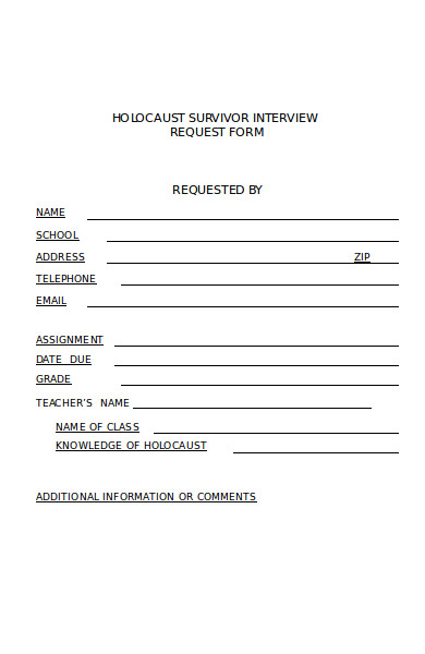 survivor interview request form