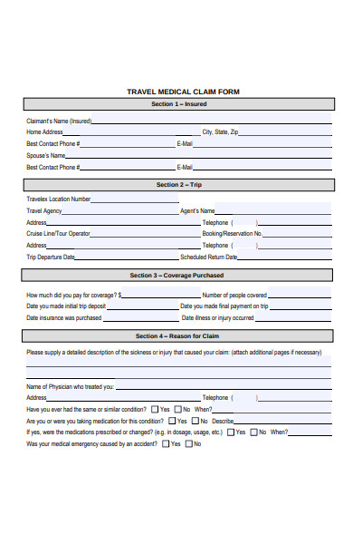 afa corporate travel claim form