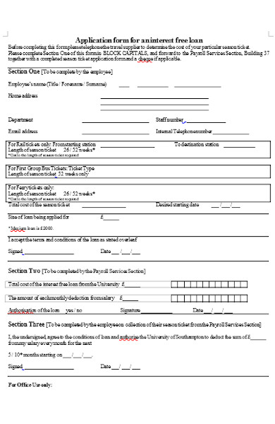 FREE 55+ Loan Forms in PDF | MS Word | Excel
