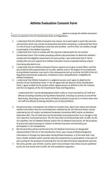 Mets Performance Consent Form.pdf FREE 51+ Athlete Forms in PDF | MS Word