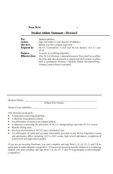 FREE 51 Athlete Forms In PDF MS Word