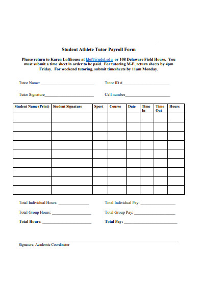 FREE 51+ Athlete Forms in PDF | MS Word