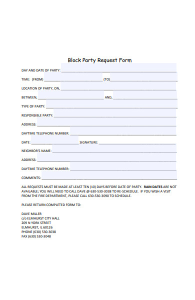 block party request form