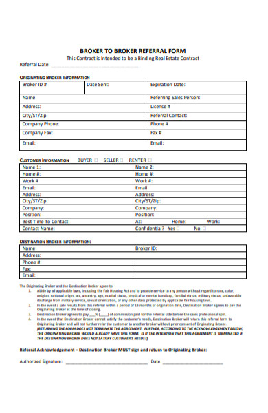 broker to broker referral form