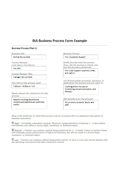 business process form example