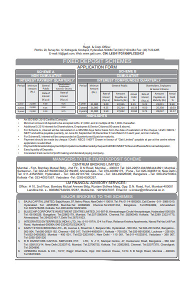 deposit scheme form