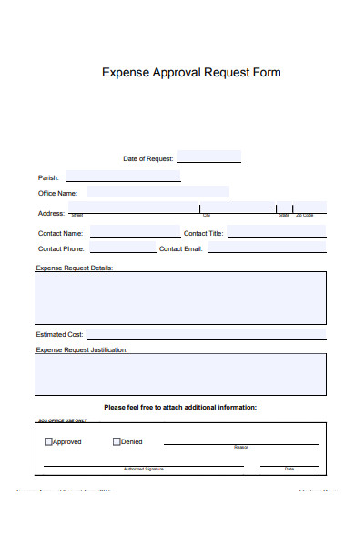 expense approval request form