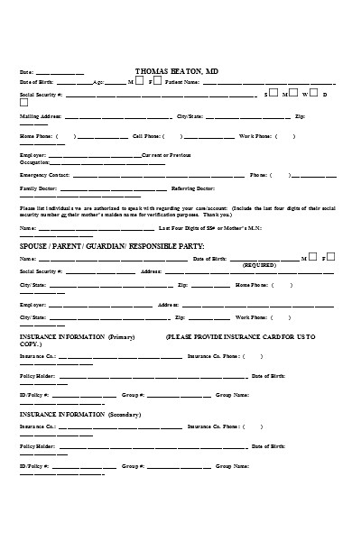 formal medicare application form