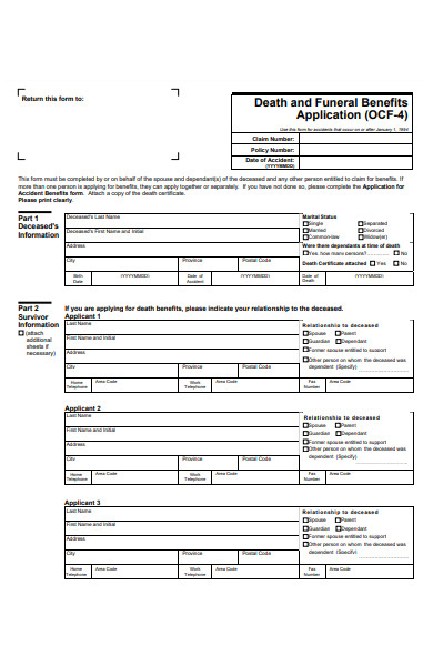 funeral grant form