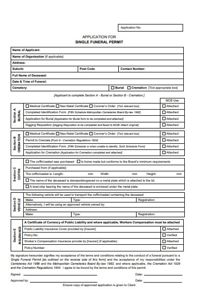 funeral permit form