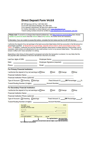 general deposit form