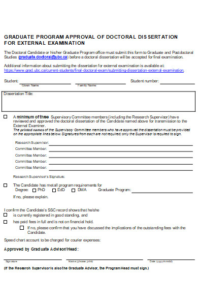 graduate program approval form