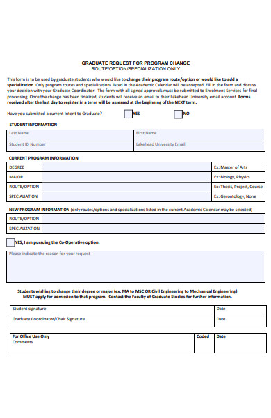 graduate request form