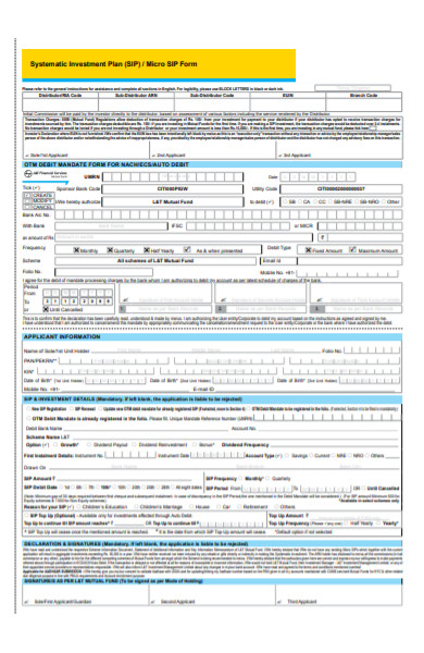 investment plan form