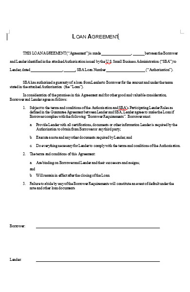 loan agreement form