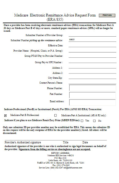 medicare advice request form