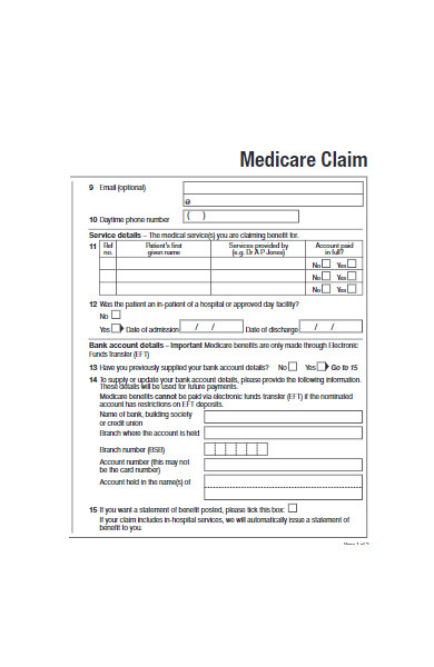 medicare claim form