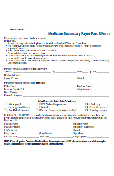 medicare secondary payer form