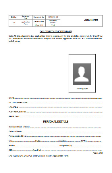pharmacy employment application form