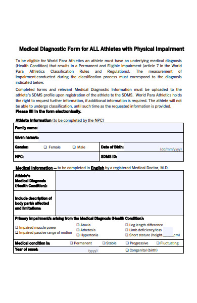 physical athlete form