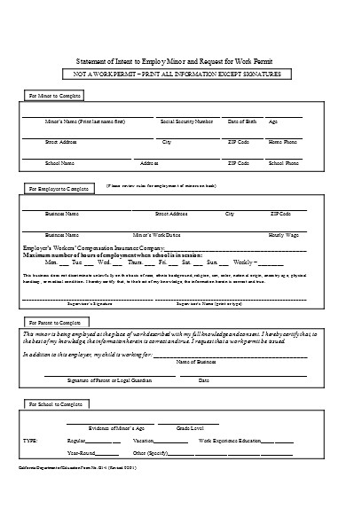 request for work permit form