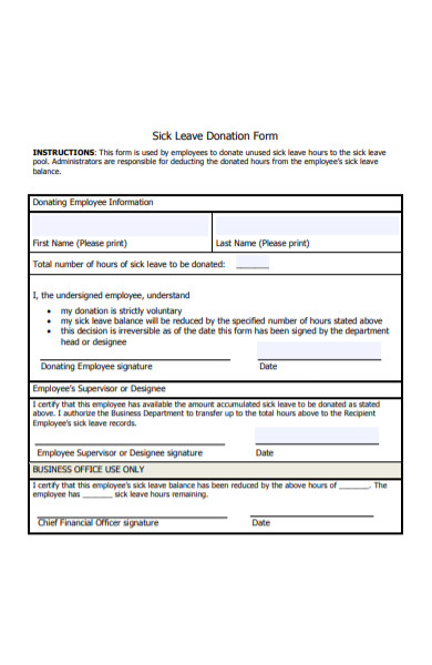 sick leave donation form