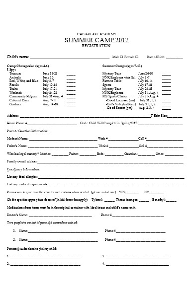 FREE 53+ Printable Forms in PDF | MS Word | Excel