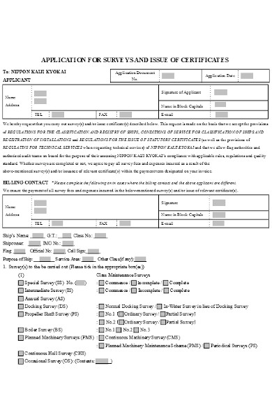 survey and issues of certificate form