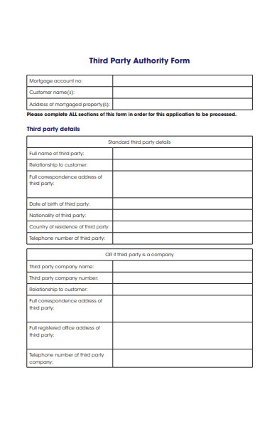 third party authority form