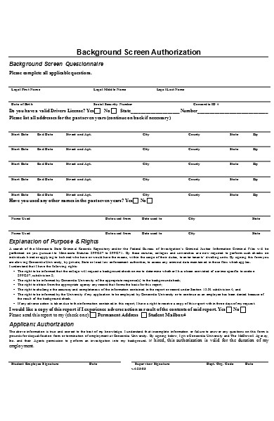 worker background screen authorization form