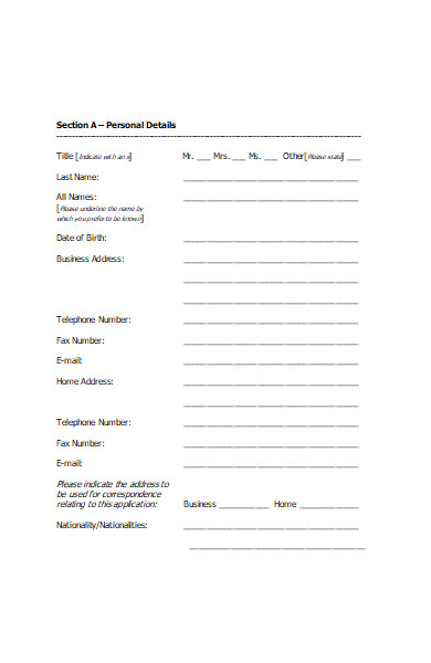 application form for customer service officer
