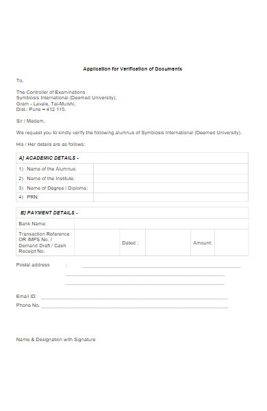 FREE 50+ Application Verification Forms Download – How to Create Guide ...