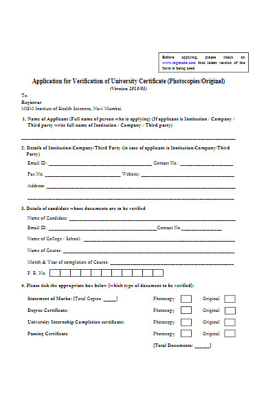 FREE 50+ Application Verification Forms Download – How to Create Guide ...