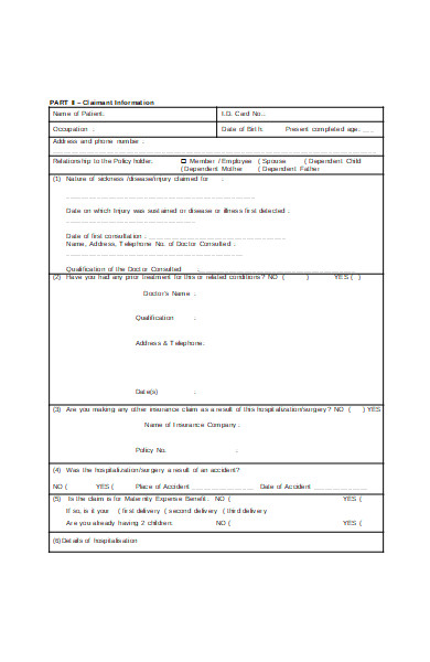 basic medical claim form